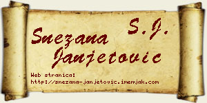 Snežana Janjetović vizit kartica
